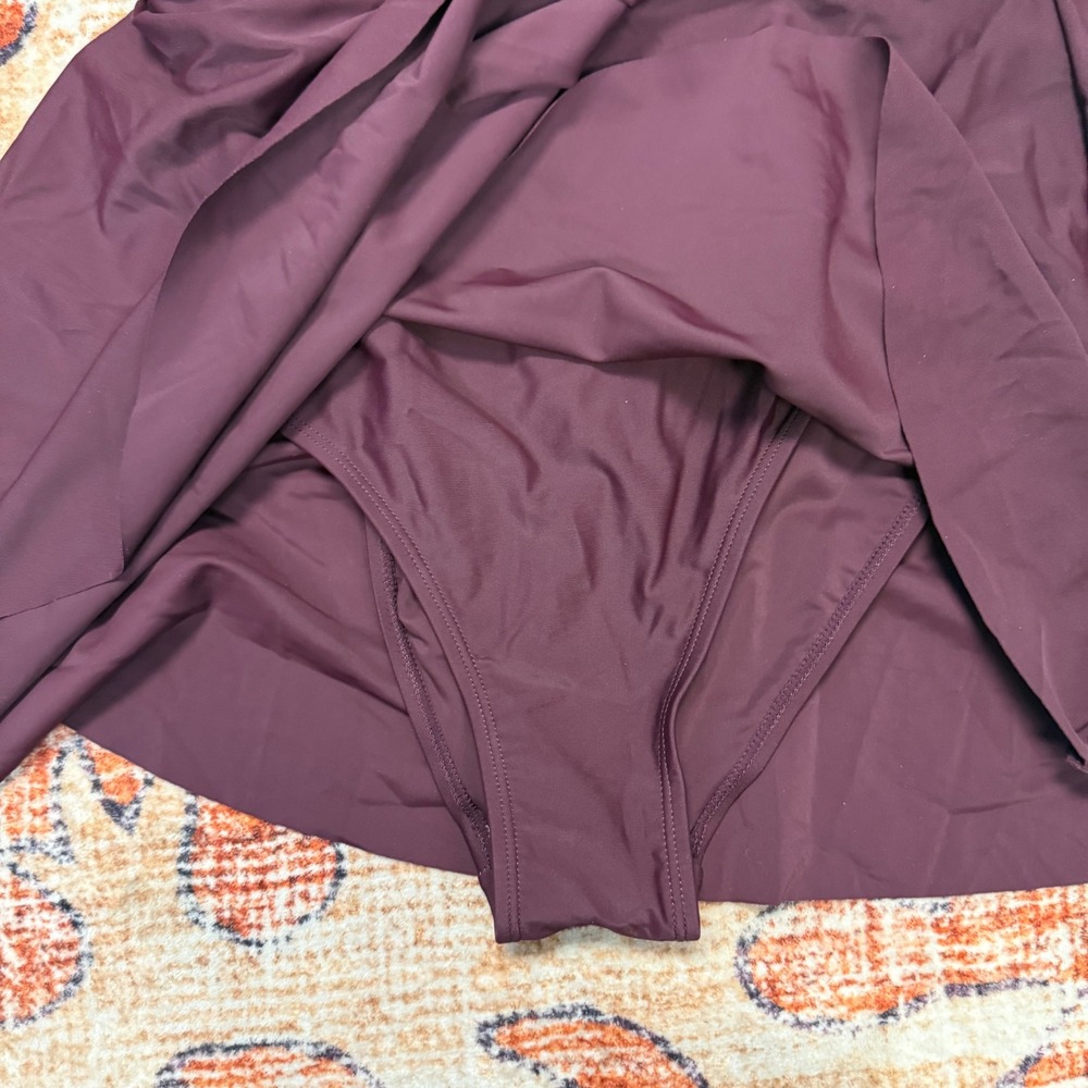 CUPSHINE NWT Burgundy Wrap Front Swim Dress Tummy Control One Piece Size M - Picture 5 of 5